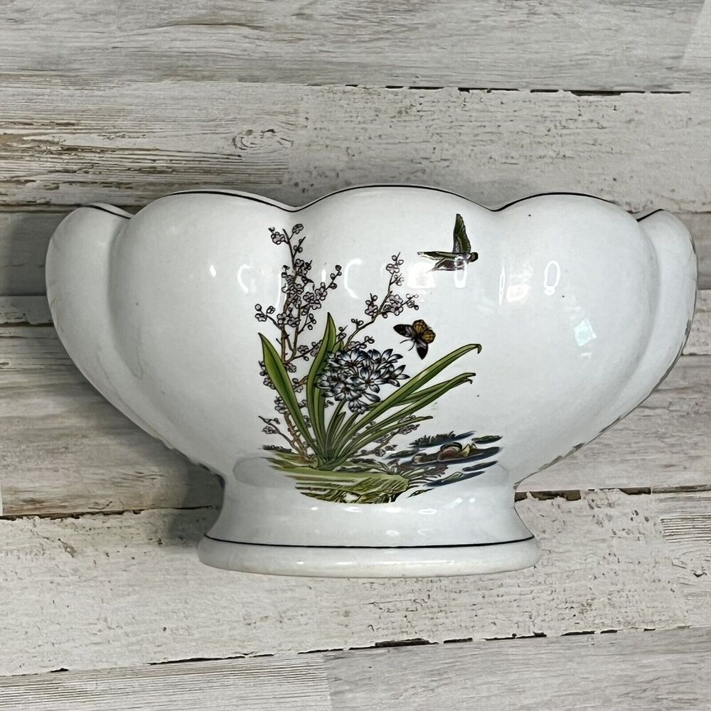 Multi-color Oriental Vase Planter Butterfly Hummingbird Star 5 Stamp